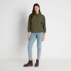 Tallard Womens Funnel Neck Microfleece - Khaki -Fashion General Store 61856 TALL300 1