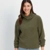Tallard Womens Funnel Neck Microfleece - Khaki -Fashion General Store 61856 TALL300 2