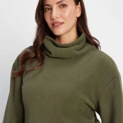 Tallard Womens Funnel Neck Microfleece - Khaki -Fashion General Store 61856 TALL300 4