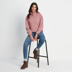 Tallard Womens Funnel Neck Microfleece - Faded Pink -Fashion General Store 61856 TALL301 6