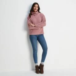 Tallard Womens Funnel Neck Microfleece - Faded Pink -Fashion General Store 61856 TALL301 8