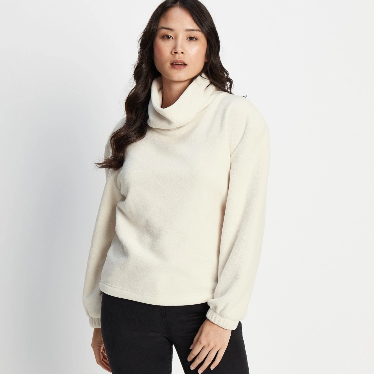 Tallard Womens Funnel Neck Microfleece - Vanilla 2 Tallard Womens Funnel Neck Microfleece - Vanilla