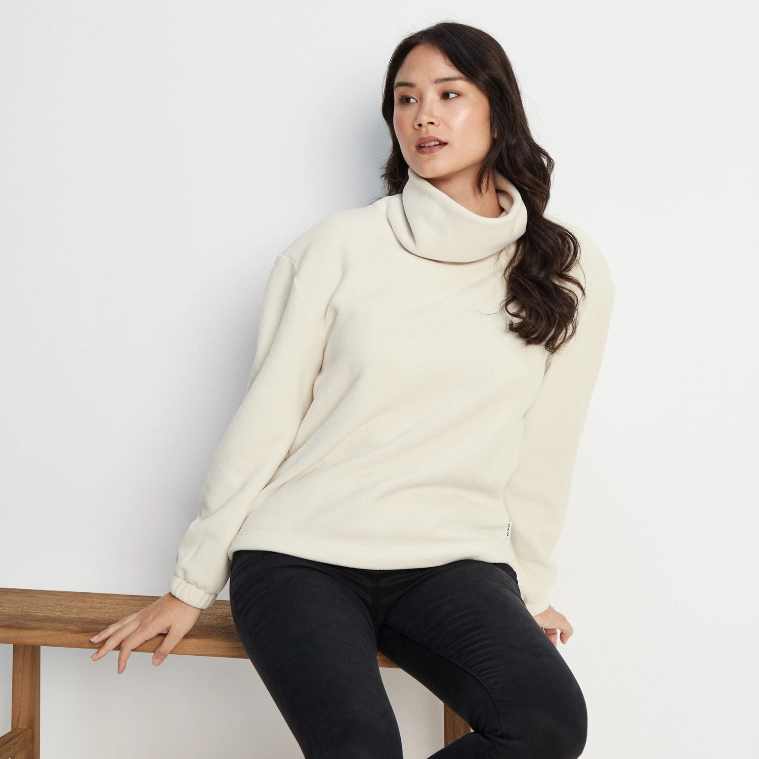 Tallard Womens Funnel Neck Microfleece - Vanilla 4 Tallard Womens Funnel Neck Microfleece - Vanilla - Image 3