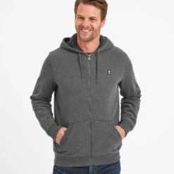 Fashion General Store 7 Timble Mens Sherpa Fleece Lined Hoody - Dark Grey Marl