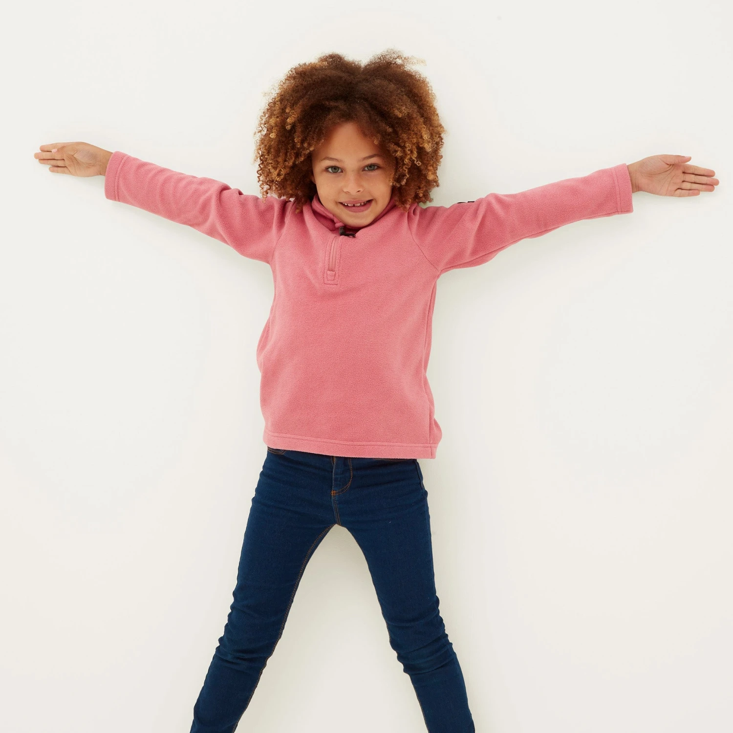 Toffolo Kids Zipneck Fleece - Playful Pink 4 Toffolo Kids Zipneck Fleece - Playful Pink - Image 2