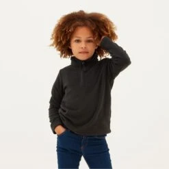 Toffolo Kids Zipneck Fleece - Black -Fashion General Store 61856 TOFF60 1