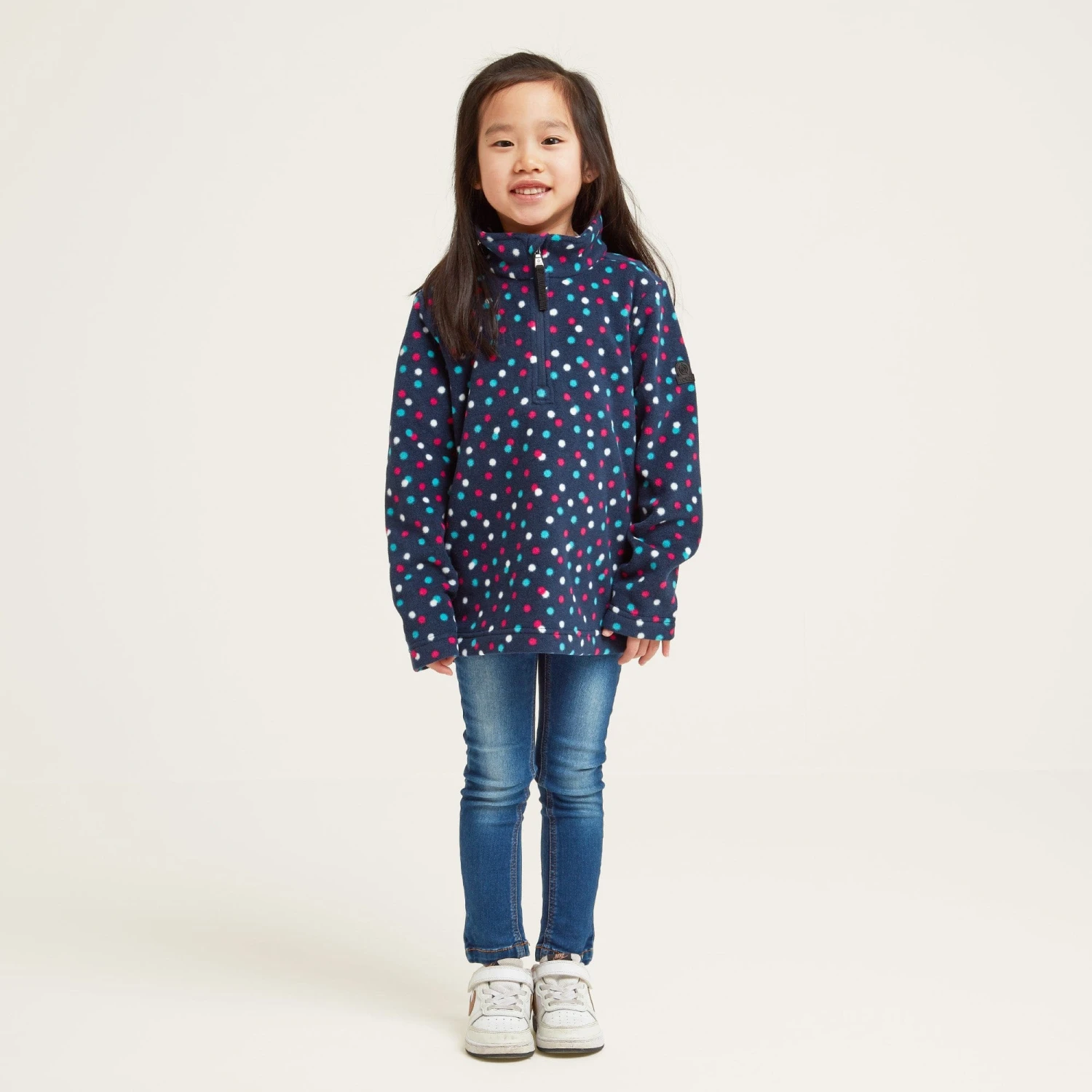 Toffolo Kids Zipneck Fleece - Large Confetti Spot 4 Toffolo Kids Zipneck Fleece - Large Confetti Spot - Image 2