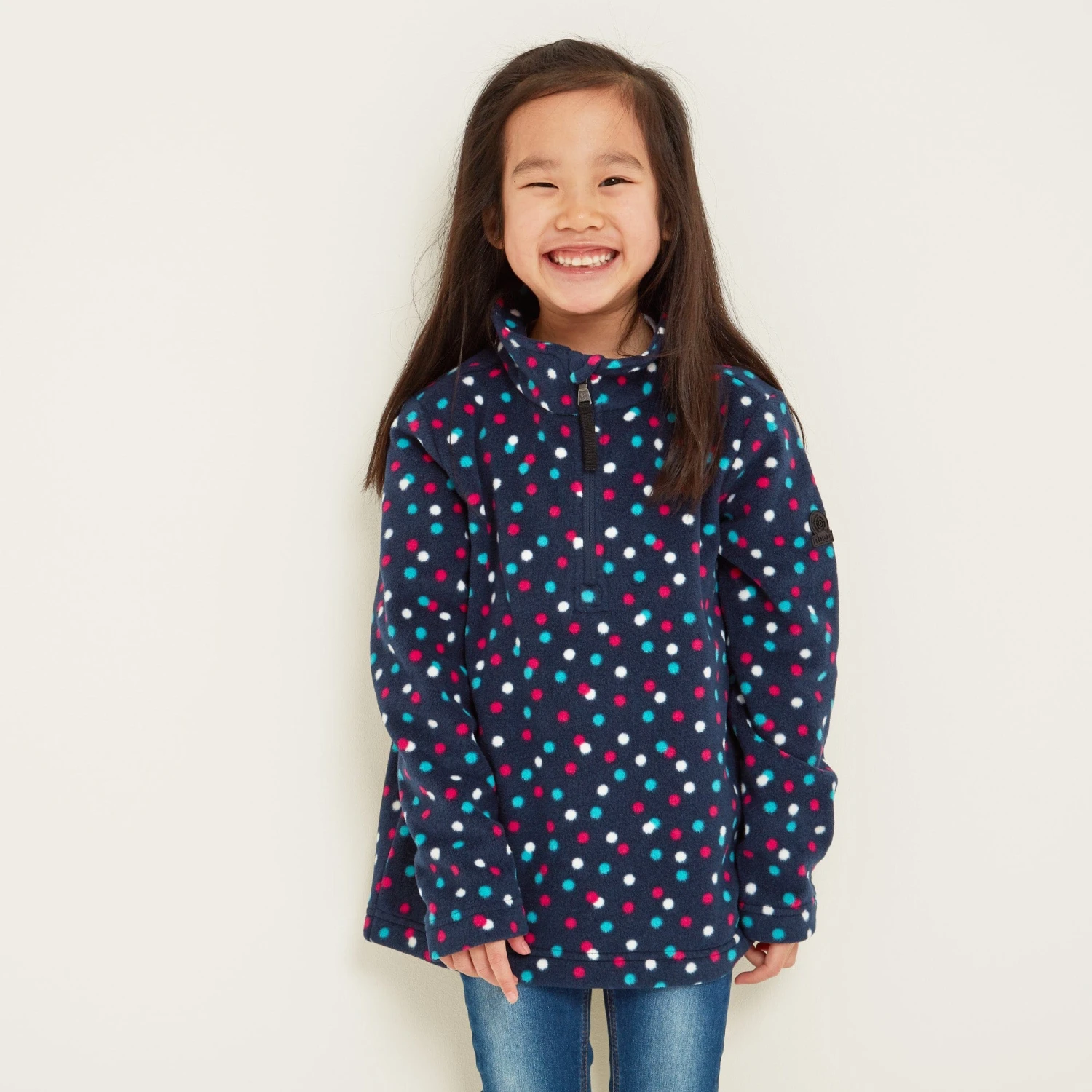 Toffolo Kids Zipneck Fleece - Large Confetti Spot 6 Toffolo Kids Zipneck Fleece - Large Confetti Spot - Image 4