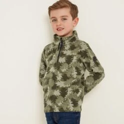 Fashion General Store 26 Toffolo Kids Zipneck Fleece - Leaf Camo