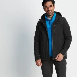 Truro Mens Hooded Softshell Jacket - Black -Fashion General Store 61856 TRURO001 1