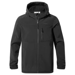 Truro Mens Hooded Softshell Jacket - Black -Fashion General Store 61856 TRURO001