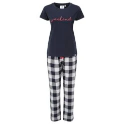 Unwind Womens Pyjama Trouser Set - Dark Indigo Check 15 Unwind Womens Pyjama Trouser Set - Dark Indigo Check -Fashion General Store 61856 UNWI300