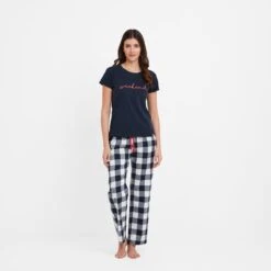 Unwind Womens Pyjama Trouser Set - Dark Indigo Check 12 Unwind Womens Pyjama Trouser Set - Dark Indigo Check -Fashion General Store 61856 UNWI300 1 9b60e63b 822c 49fd 99f9 94db1454f973
