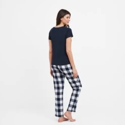 Unwind Womens Pyjama Trouser Set - Dark Indigo Check 11 Unwind Womens Pyjama Trouser Set - Dark Indigo Check -Fashion General Store 61856 UNWI300 3