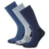 Villach 3 Pack Womens Trek Socks - Starry Night/Blueberry/Ice Blue -Fashion General Store 61856 VILLA912