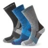 Wels 3Pack Mens Trek Socks - Black/Peacock Blue/Dark Grey Marl -Fashion General Store 61856 WELS900