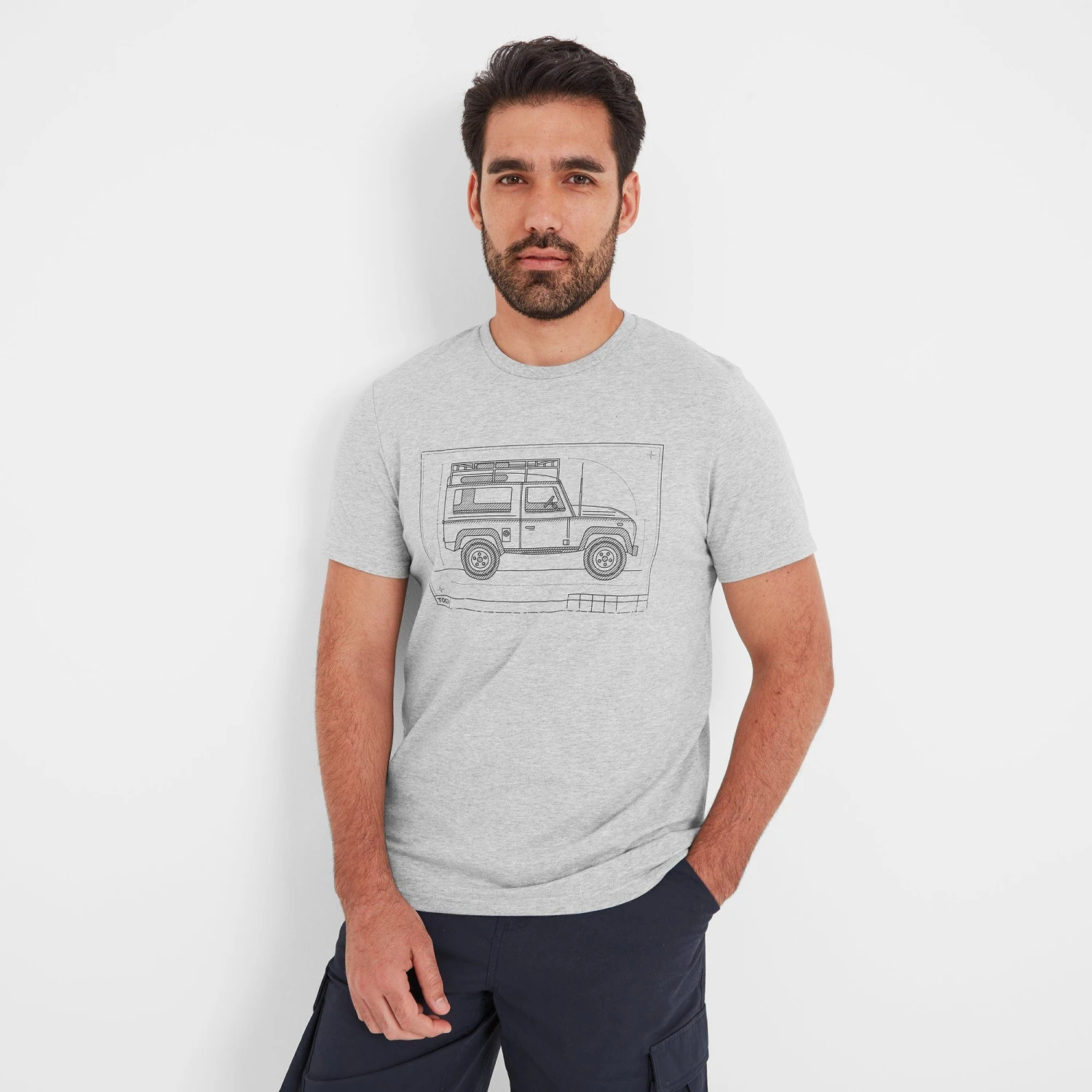 Whiston Mens T-Shirt - Light Grey Marl 5 Whiston Mens T-Shirt - Light Grey Marl - Image 3