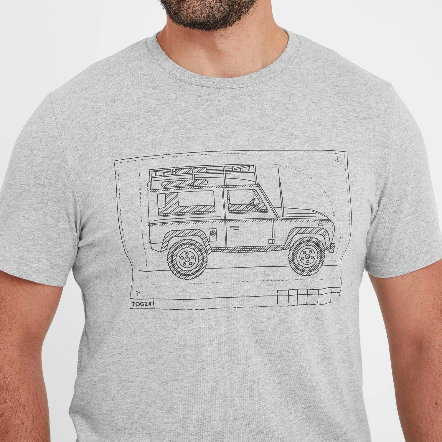 Whiston Mens T-Shirt - Light Grey Marl 7 Whiston Mens T-Shirt - Light Grey Marl - Image 5