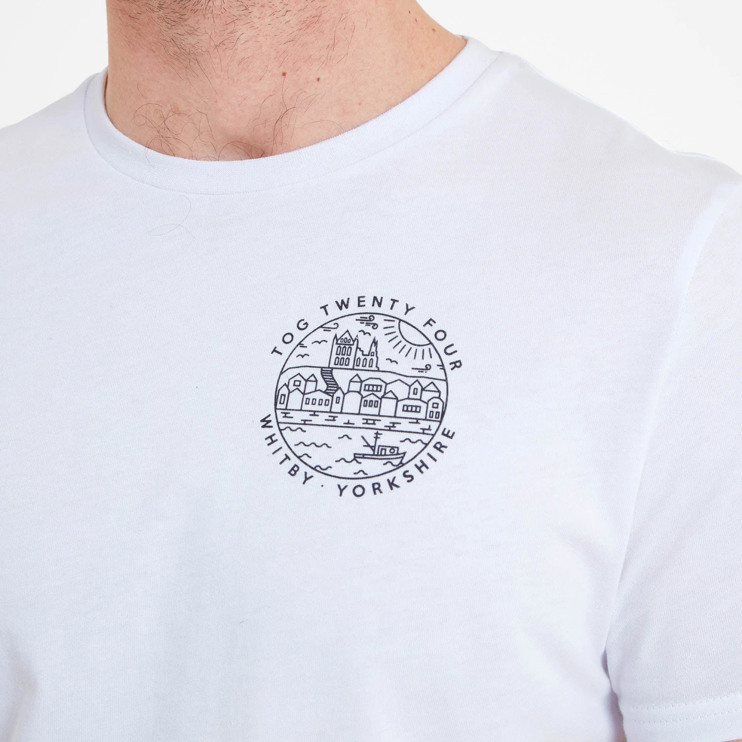 Whitby Mens T-Shirt - White 9 Whitby Mens T-Shirt - White - Image 7