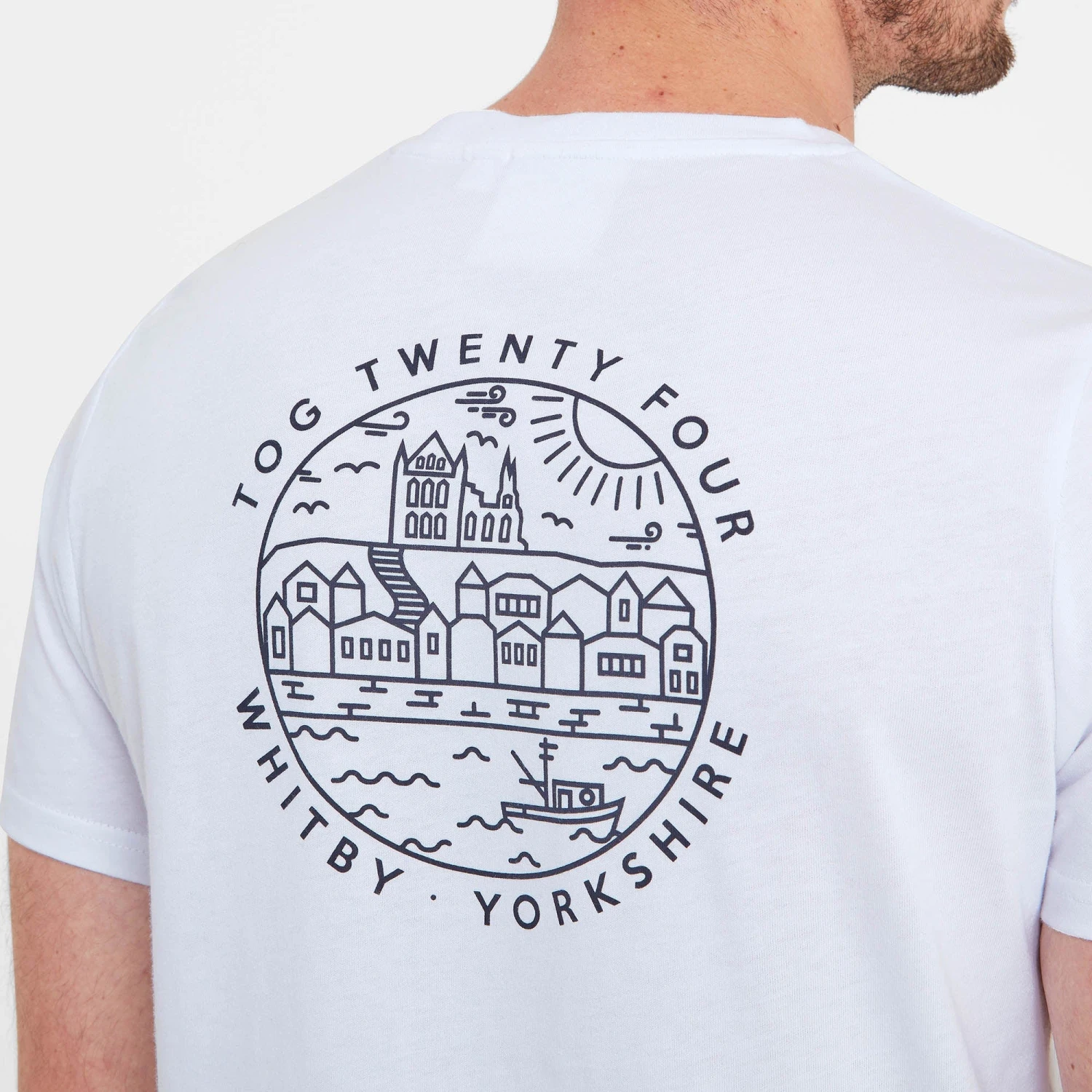Whitby Mens T-Shirt - White 4 Whitby Mens T-Shirt - White - Image 2
