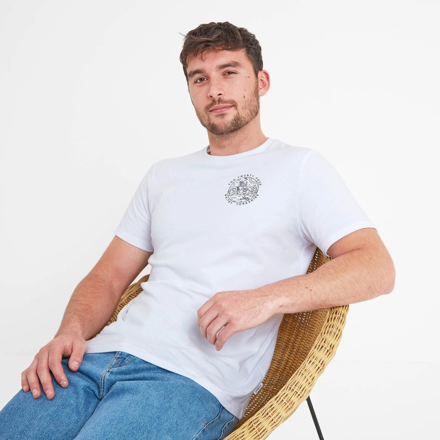 Whitby Mens T-Shirt - White 10 Whitby Mens T-Shirt - White - Image 8