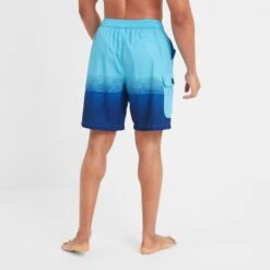 Wilbur Mens Stripe Swimshorts - Aqua/Night Blue -Fashion General Store 61856 WILB100 3