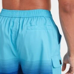 Wilbur Mens Stripe Swimshorts - Aqua/Night Blue -Fashion General Store 61856 WILB100 5
