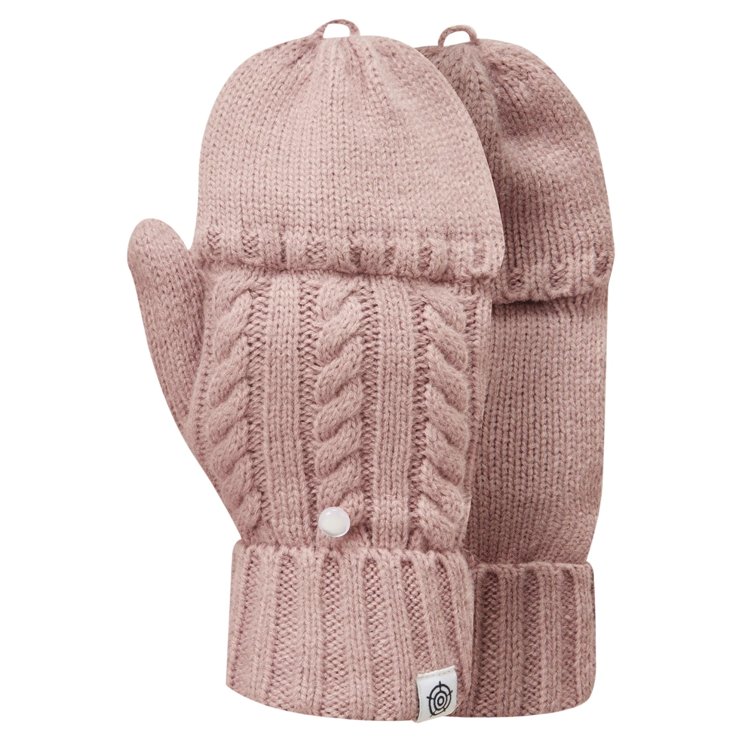 Wilks Knitted Fingerless Gloves - Faded Pink 4 Wilks Knitted Fingerless Gloves - Faded Pink - Image 2