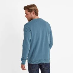 Wyatt Mens Sweater - Steel Blue -Fashion General Store 61856 WYATT002 3