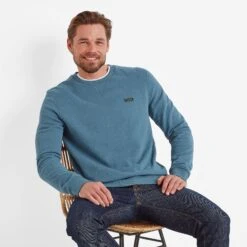 Wyatt Mens Sweater - Steel Blue -Fashion General Store 61856 WYATT002 4