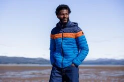 Bowburn Mens Padded Jacket - Peacock Blue/Dark Orange -Fashion General Store Bowburnmensjacketpeacockblue 2