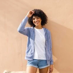 Carys Womens Zip Hoody - Dusty Blue -Fashion General Store Caryswomenshoody DuskyBlue