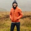 Drax Mens Funnel Down Jacket - Burnt Orange