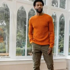 Ezio Mens Jumper - Dark Orange -Fashion General Store EzioDarkOrange 2
