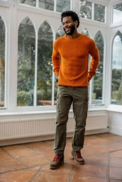 Ezio Mens Jumper - Dark Orange -Fashion General Store EzioDarkOrange 3