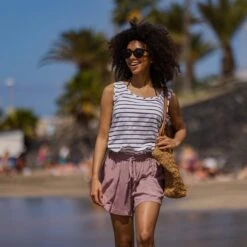 Katerina Womens Shorts - Faded Pink Spot