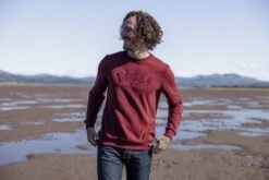 Hawnby Mens Sweat - Port -Fashion General Store MAW23portlogosweater hawnby 3928