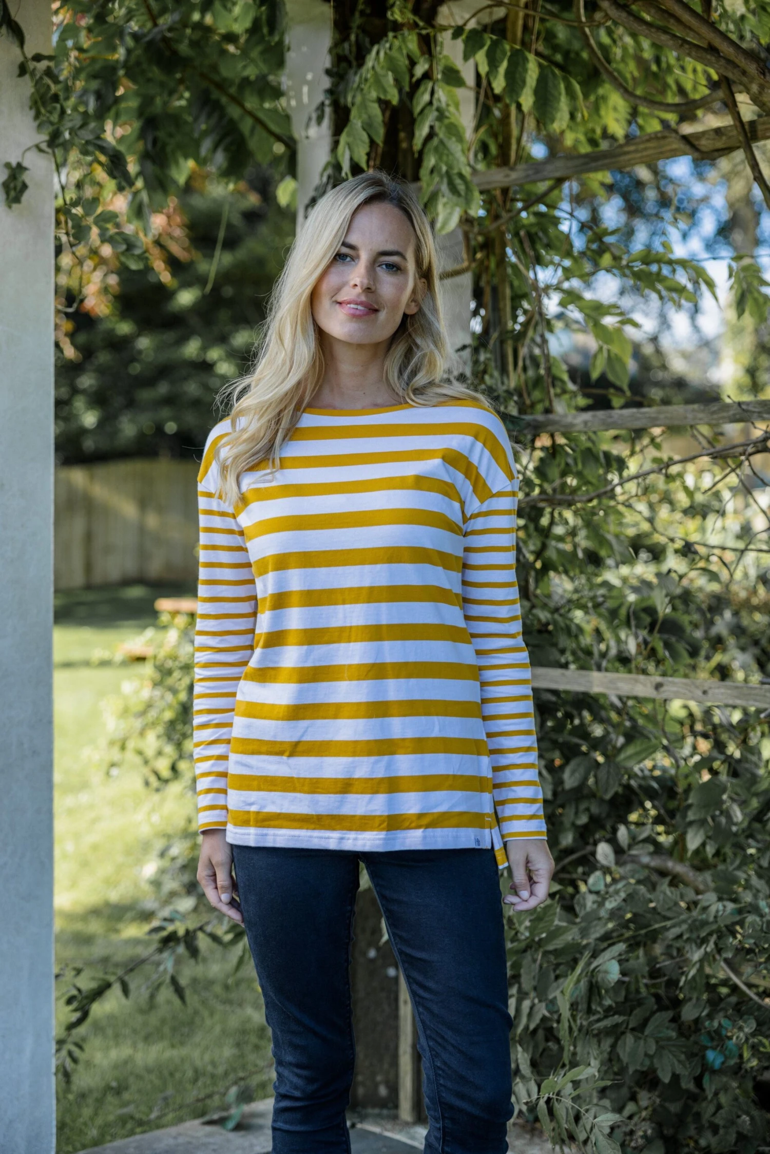 Pippa Womens Long Sleeve T-Shirt - Golden Yellow/Optic White 10 Pippa Womens Long Sleeve T-Shirt - Golden Yellow/Optic White - Image 8