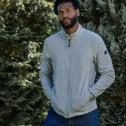 Revive Mens Fleece Jacket - Moon Grey -Fashion General Store RevivemensfleeceMoonGrey 1