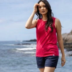 Ria Womens Vest - Magenta Pink Marl -Fashion General Store Riawomensvest Magenta 2