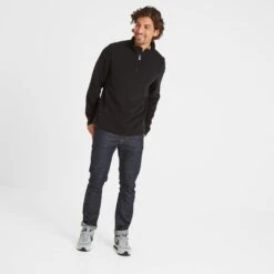 Shire Mens Fleece Zipneck - Black -Fashion General Store SHIRZ001 1