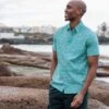 Sebastian Mens Short Sleeve Shirt - Ocean Haze -Fashion General Store Sebastianmensshirt oceanhaze
