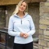 Shire Womens Fleece Zipneck - Ice Blue -Fashion General Store Shirehalfzipdustyblue