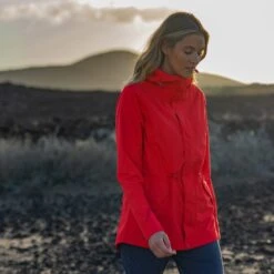 Stutton Womens Waterproof Jacket - Dark Coral