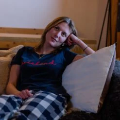 Unwind Womens Pyjama Trouser Set - Dark Indigo Check 10 Unwind Womens Pyjama Trouser Set - Dark Indigo Check -Fashion General Store TOG24 AW22 TIGNES 59