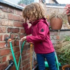 Koroma Kids Softshell Hooded Jacket - Raspberry