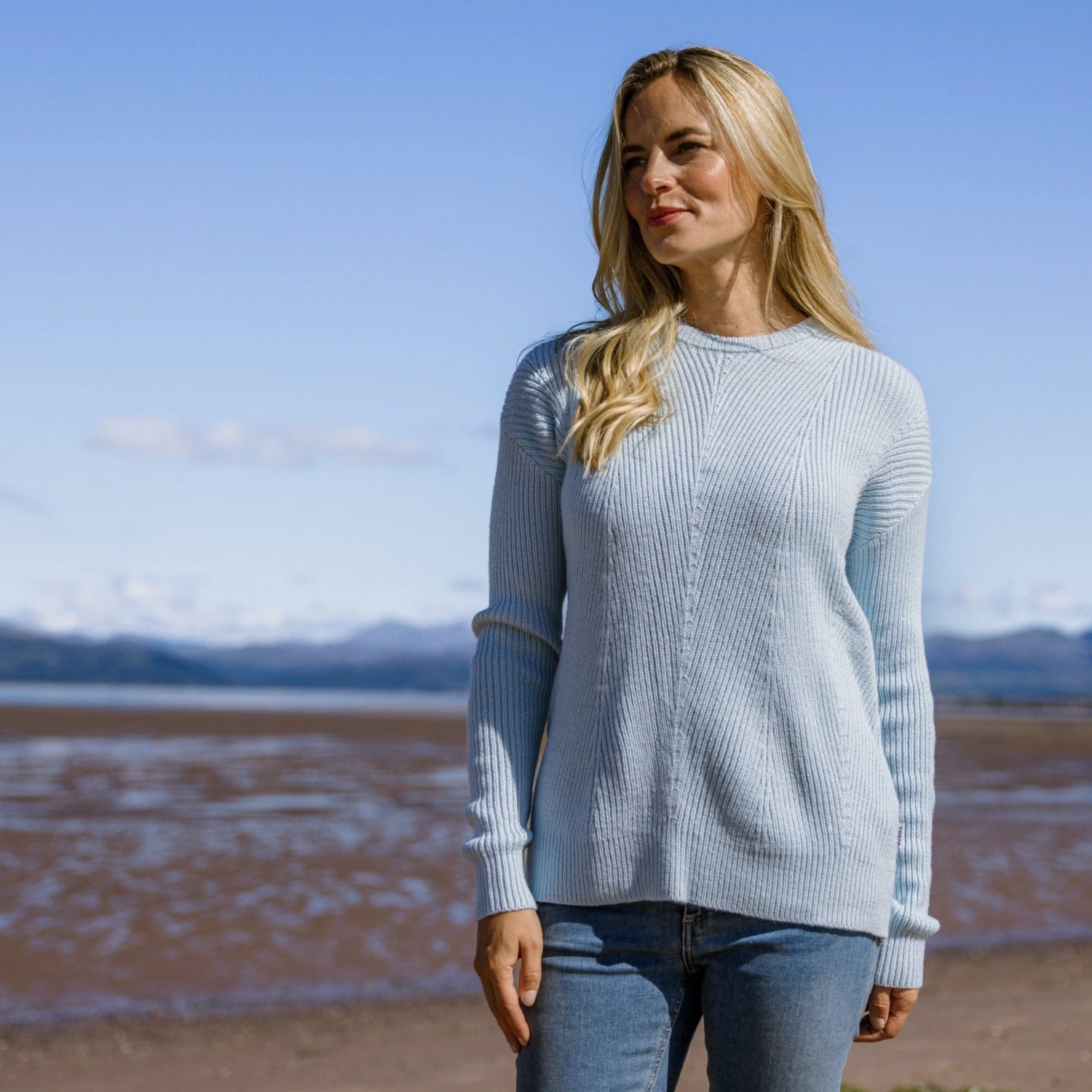 Helen Womens Knitted Jumper - Ice Blue 9 Helen Womens Knitted Jumper - Ice Blue - Image 7