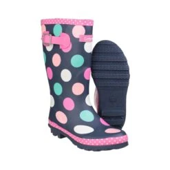 Cotswold Dotty Kids Pull On Wellington Boots - Multicoloured -Fashion General Store gbt 12417 21104 f c 1