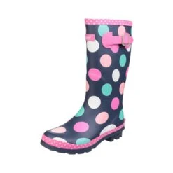Cotswold Dotty Kids Pull On Wellington Boots - Multicoloured -Fashion General Store gbt 12417 21104 f q 1