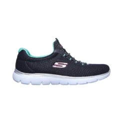 Skechers Summits Womens Sports Shoes - Charcoal/Green -Fashion General Store gbt 27610 66036 f i 1